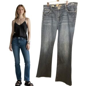 Y2K Kut From The Kloth Bootcut Jeans Size 10 Mid-Rise Medium Wash Whiskered